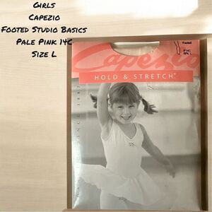 Capezio Girls' Semi-Opaque Stretch Footed Tights Pale Pink Ballet Dancewear